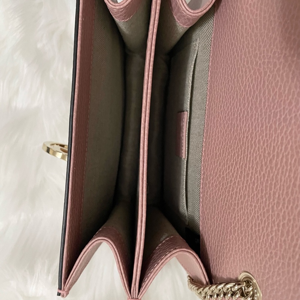 Gucci Dollar Calfskin Small Interlocking G Shoulder Bag Pink - Picture 10 of 14